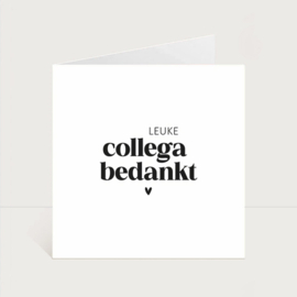 Dubbele kaart | Leuke collega bedankt