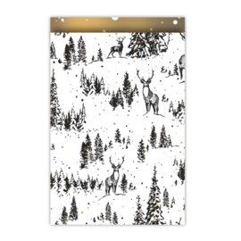 Cadeauzakjes | Reindeer forest | 17 x 25 cm | 5 stuks