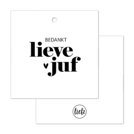 Cadeaulabel | Bedankt lieve juf