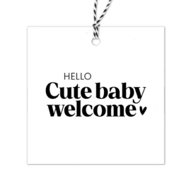 Cadeaulabel | Hello cute baby welcome