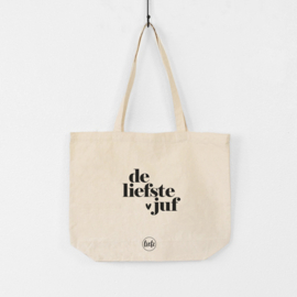 Canvas tas | De liefste juf