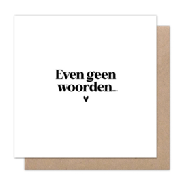 Dubbele kaart | Even geen woorden