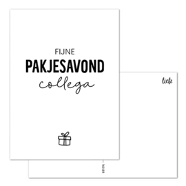 Kaart | Fijne pakjesavond collega