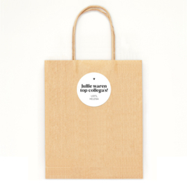 Stickers op maat | Bedankt collega + naam |  10 stuks