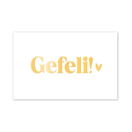 Mini kaartje | Gefeli | Goudfolie