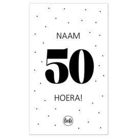 Fles etiket op maat | Hoera + leeftijd + naam