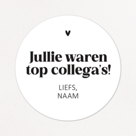 Stickers op maat | Jullie waren top collega's + naam |  10 stuks