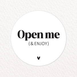 Stickers | Open me & enjoy | 10 stuks