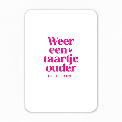 Midi kaart | Weer een taartje ouder