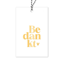 Cadeaulabel | Bedankt | Goudfolie