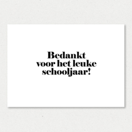 Kaart | Bedankt voor het leuke schooljaar