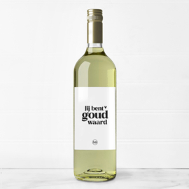 Fles etiket | Jij bent goud waard
