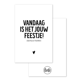 Mini kaartje | Vandaag is het jouw feestje