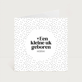 Dubbele kaart | Een kleine uk geboren