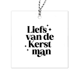Cadeaulabel Kerst | Liefs van de Kerstman