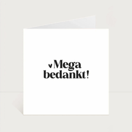 Dubbele kaart | Mega bedankt