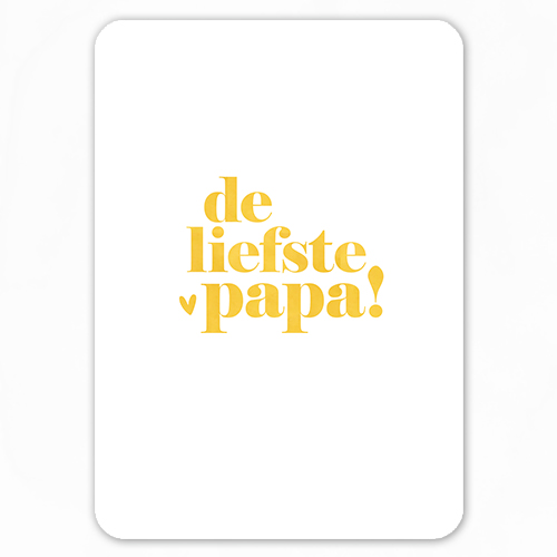 Kaart | De liefste papa | Goudfolie