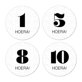 Stickers | Jarig leeftijd / Jubileum | 10 stuks