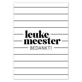 Kaart | Leuke meester bedankt