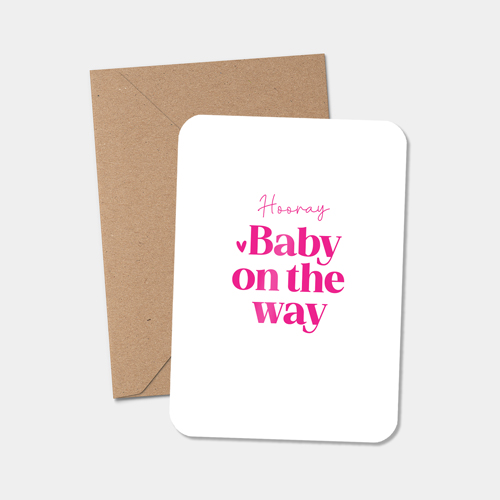 Midi kaart | Hooray baby on the way