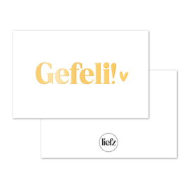 Mini kaartje | Gefeli | Goudfolie