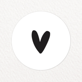 Stickers | Hartje | Wit | 10 stuks