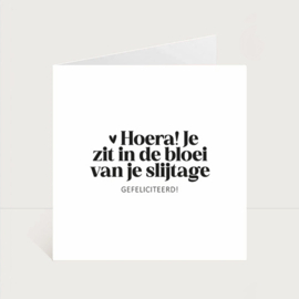 Dubbele kaart | Hoera! Bloei van je slijtage