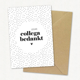 Kaart | Leuke collega bedankt | Dots