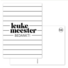 Kaart | Leuke meester bedankt