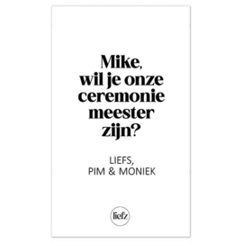 Fles etiket op maat | Ceremoniemeester + naam