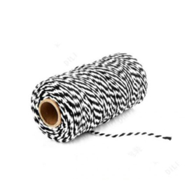 Touw | Zwart & Wit | 100 mtr