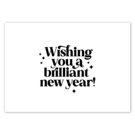 Kerstkaart | Wishing you a brilliant new year