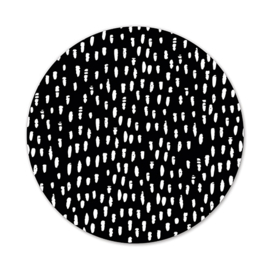 Stickers XL | Hand drawn dots | Zwart | 10 stuks
