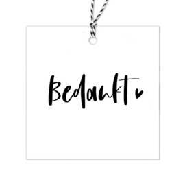 Cadeaulabel | Bedankt