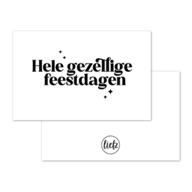 Mini kaartje Kerst | Hele gezellige feestdagen