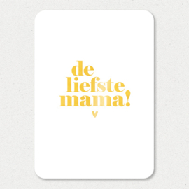 Kaart | De liefste mama | Goudfolie