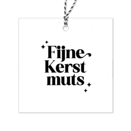 Cadeaulabel Kerst | Fijne Kerstmuts