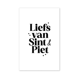 Mini kaartje Sinterklaas | Liefs van Sint & Piet
