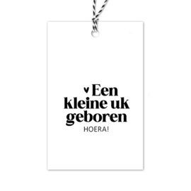 Cadeaulabel | Een kleine uk geboren