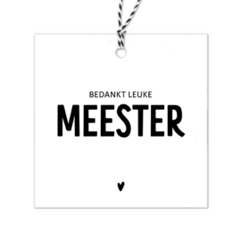 Cadeaulabel | Bedankt leuke meester