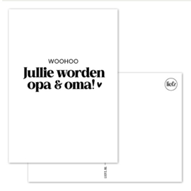 Kaart | Woohoo, jullie worden opa & oma