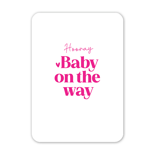 Midi kaart | Hooray baby on the way