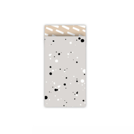 Cadeauzakjes | Manual dots | Natural | 7 x 13 cm | 5 stuks