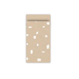 Cadeauzakjes | Kraft met witte dots | 7 x 13 cm | 5 stuks