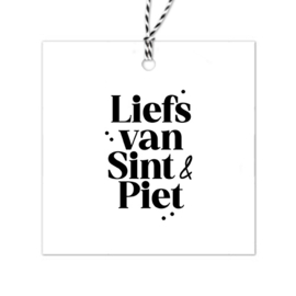 Cadeaulabel Sinterklaas | Liefs van Sint & Piet