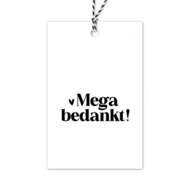 Cadeaulabel | Mega bedankt
