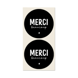 Stickers | Merci beaucoup | 10 stuks