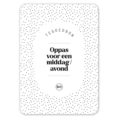 Tegoedbon | Een oppas