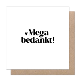 Dubbele kaart | Mega bedankt