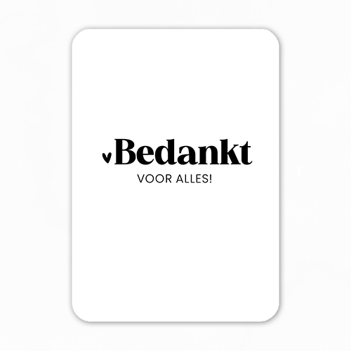 Midi kaart | Bedankt voor alles